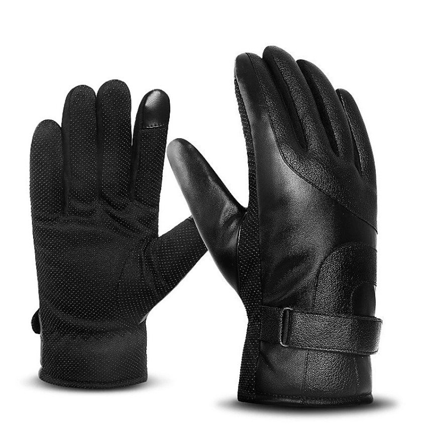 Touchscreen Gloves Leather Mens Waterproof Winter Warm Thermal Gloves men