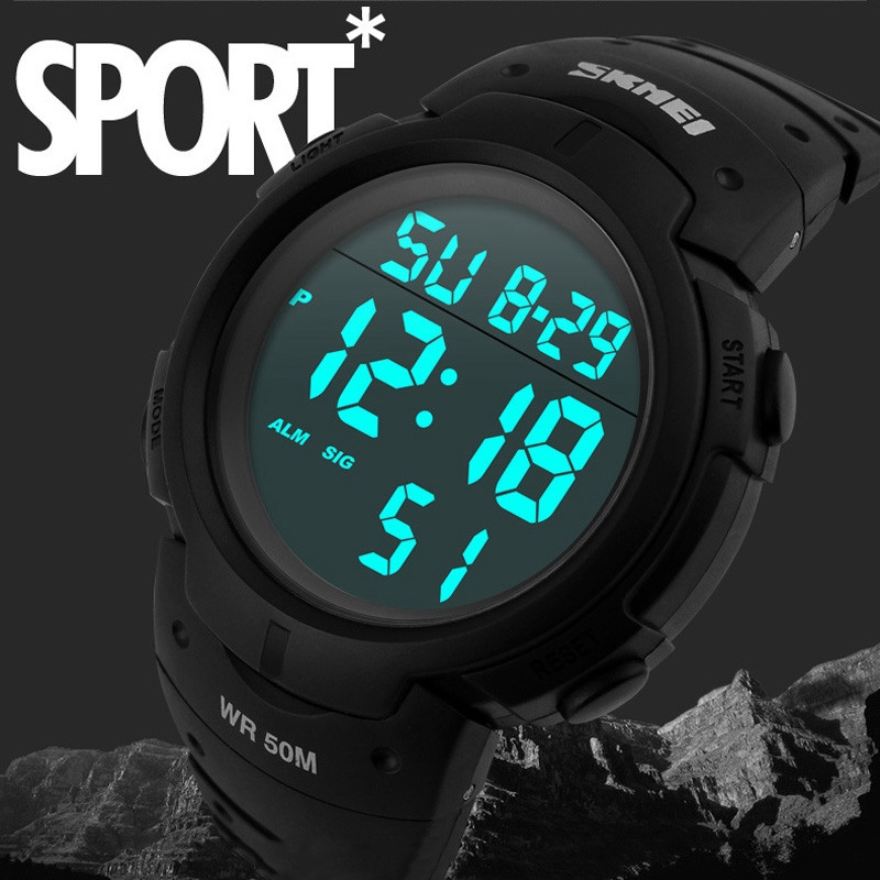 Water Resistant Digital LED Watch - electronics