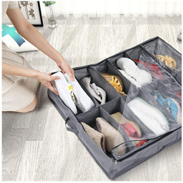 12 compartments transparent window storage shoe storage bag