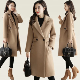 Women's winter mid-length slim fit coat