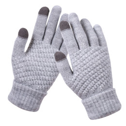 Men Women Fashion Winter Thicken Thermal Warm Knitted Gloves