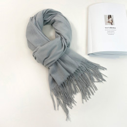 Solid color imitation cashmere shawl scarf