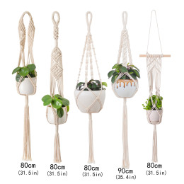 Hand-woven plant flower pot hanging basket