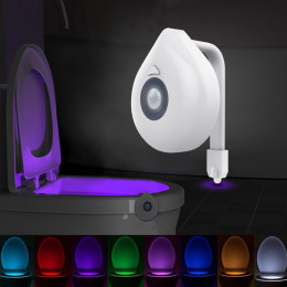 8 color toilet sensor light