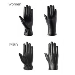 Leather Touch Screen Warm Gloves