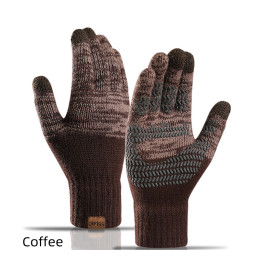 Fleece touch screen men's gloves
