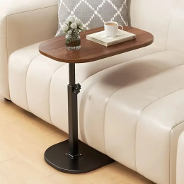 Simple home-use height-adjustable and movable bedside table