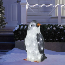 Christmas Penguin LED Light Garden Decoration 3-Piece Set