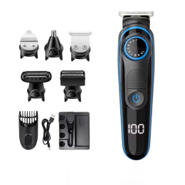 Multifunctional 5-in-1 LCD Digital Display USB Rechargeable Shaver