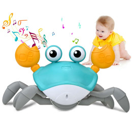 Children's light and music electric induction crab