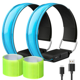 USB rechargeable LED illuminated armband