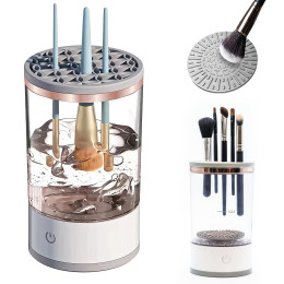 Automatic makeup brush cleaner
