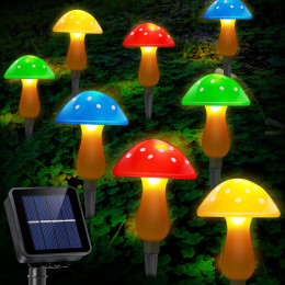 Solar Garden LED Mushroom Light