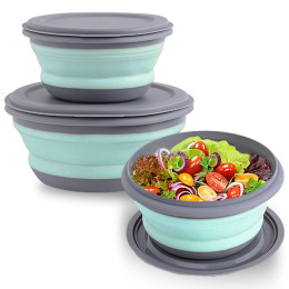 3PC set of silicone folding bowl