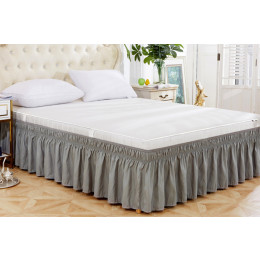 Solid color elegant bed skirt