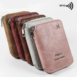 Multifunctional zipper passport storage bag