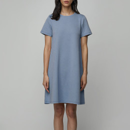 round neck casual outerwear dress
