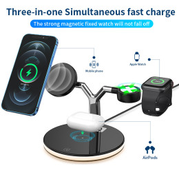 Colorful lights magnetic wireless charger