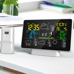 Weather station with wind and rain sensor