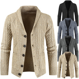 Men's knitted cardigan sweater jacket