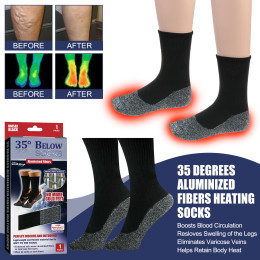 35 degree aluminized fiber heating socks