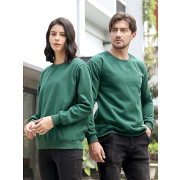 Solid color fleece sweatshirt
