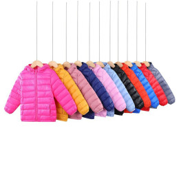 Children's lightweight hooded down jacket