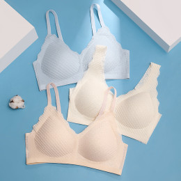 Wireless lace small bust push up bra