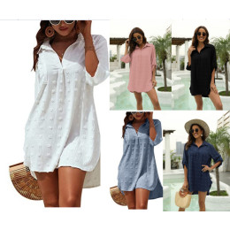 Oversized Summer Solid Long Blouse