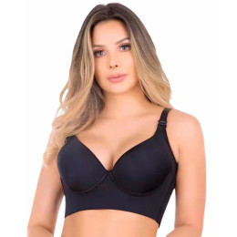 Deep V Underwire Push Up Bra