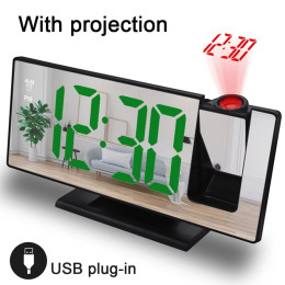 Multifunctional LED projection clock