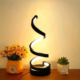 Adjustable spiral LED desk lamp