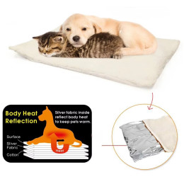 Self-heating cat and dog mat