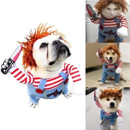 Funny knife-wielding pet costume
