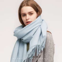 Shawl fringed lamb wool scarf