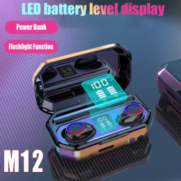 Digital Display M12 Wireless Bluetooth Headset