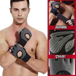 Training gloves with wrist support