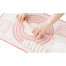 One or Two Non-Stick Silicone Baking Mats with Measurements
