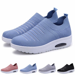 Mesh Cushioned Slip On Platform Casual Sock Shoes