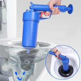 Air Pump Actuator Pressure Pipe Drain Cleaner Sinks Sewer Basin Clogged Pipeline Remover Bathroom Kitchen Toilet Cleaning Tools