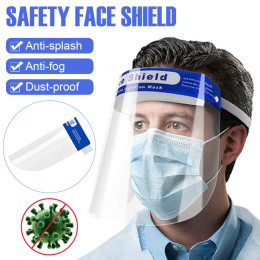 Splash-proof face shield dustproof head-mounted transparent mask protect full face mask adjustable face mask