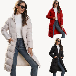 Women's mid-length slim fit cotton jacket