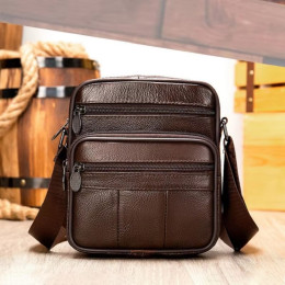 Genuine Leather Men Casual Shoulder Crossbody Bags