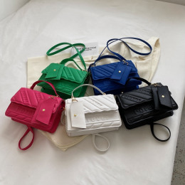 Embossed lettering shoulder bag