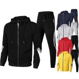 Men’s 2-Pc Zipper Hoodie Tracksuit Set