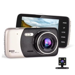 1080P Front and Rear Dual Lens 4-inch Dash Cam