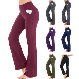 Stylish High Waisted Flared Yoga Pants