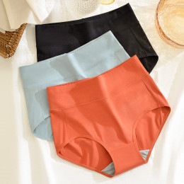 3Pcs High waist tummy control antibacterial underwear