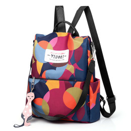 Trendy Printed Oxford Backpack