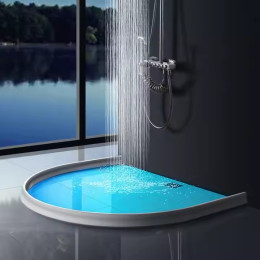 Bathroom floor water retaining strip